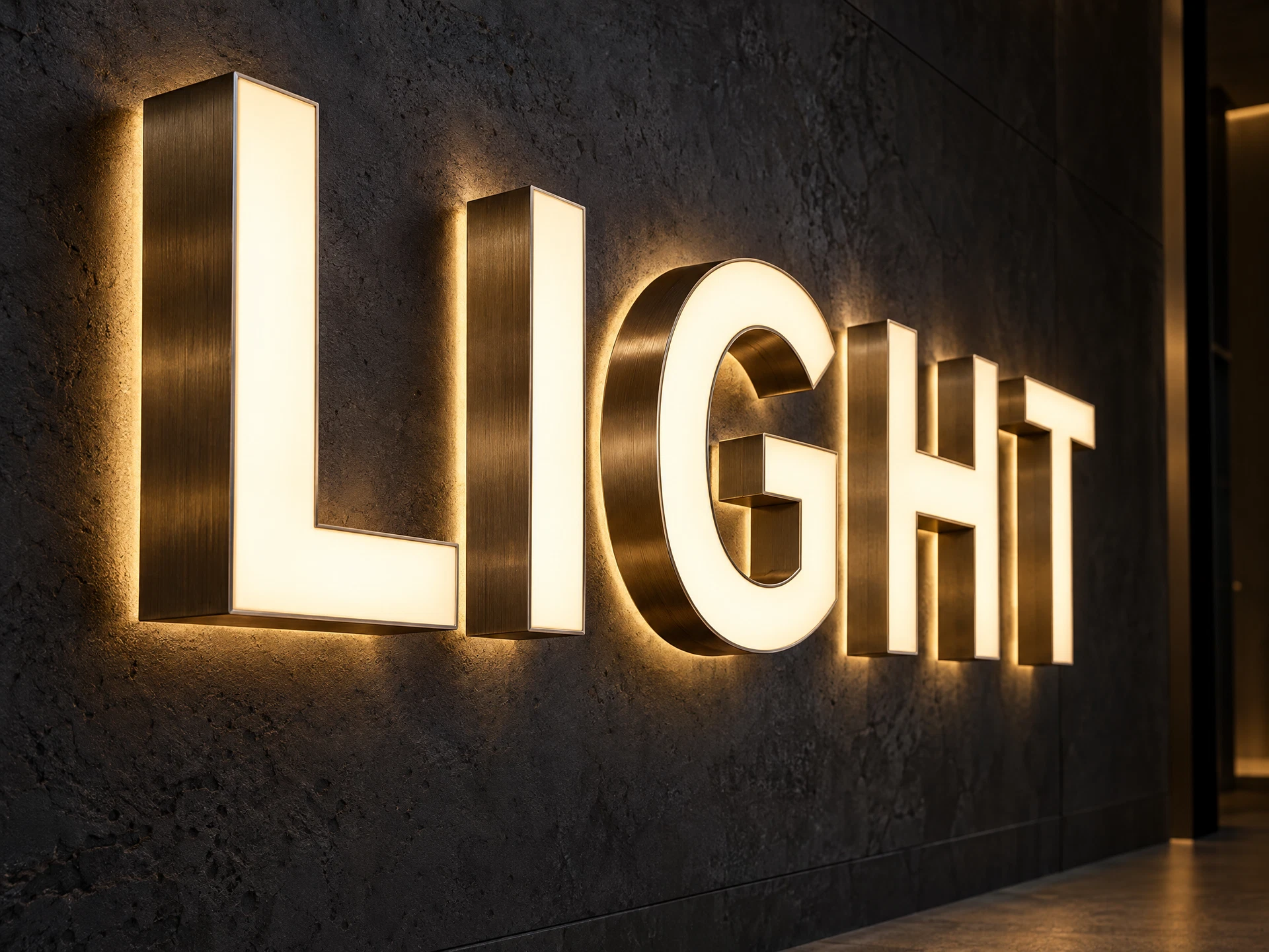 Trimless / Frameless Letters — concept visualization